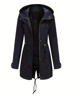 Dames Lange Winterparka met Capuchon | Lichtgewicht Lange Jas met Rits