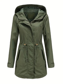 Dames Lange Winterparka met Capuchon | Lichtgewicht Lange Jas met Rits