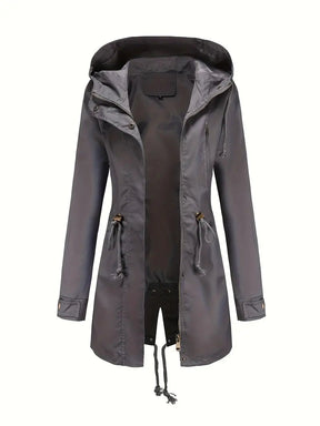 Dames Lange Winterparka met Capuchon | Lichtgewicht Lange Jas met Rits