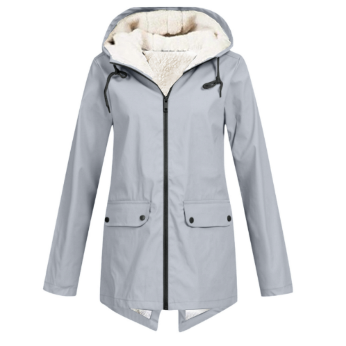 Dames Warme Parka met Capuchon en Rits | Lange & Gezellige Jas