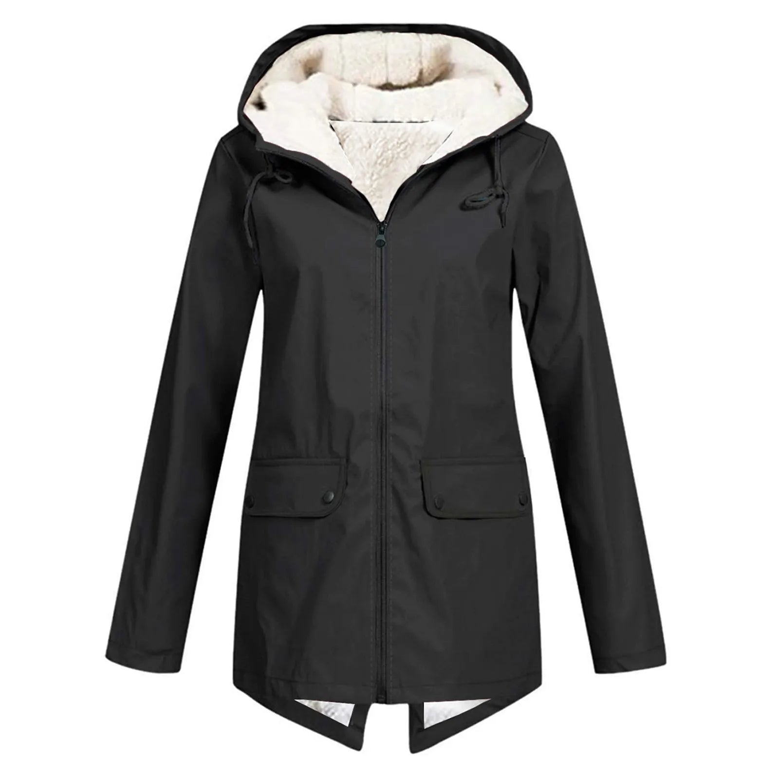 Dames Warme Parka met Capuchon en Rits | Lange & Gezellige Jas
