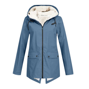 Dames Warme Parka met Capuchon en Rits | Lange & Gezellige Jas