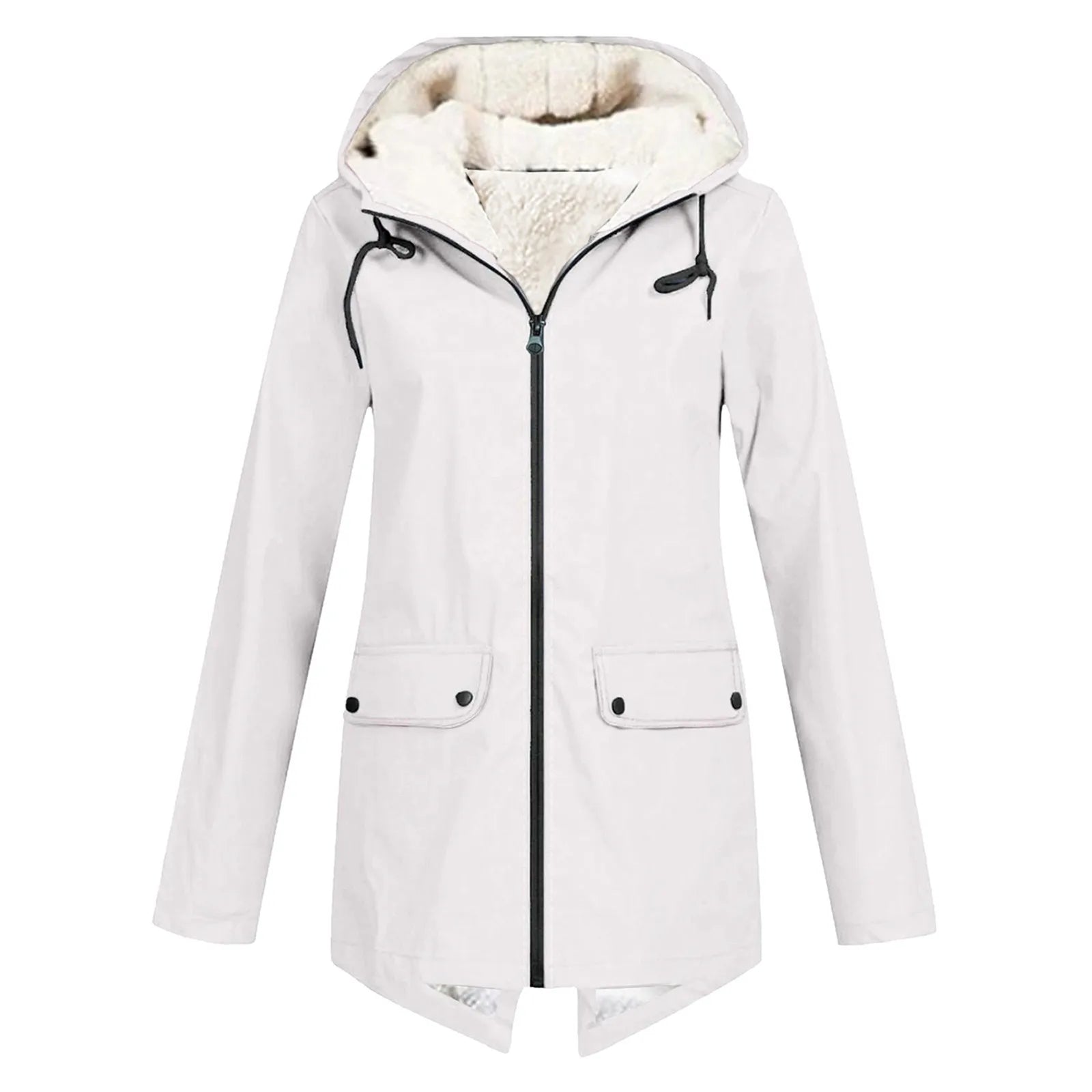 Dames Warme Parka met Capuchon en Rits | Lange & Gezellige Jas