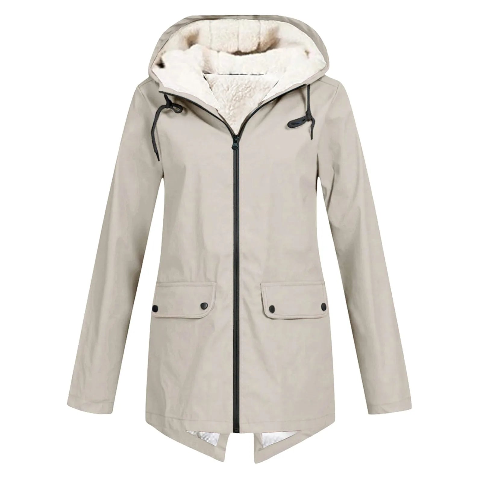 Dames Warme Parka met Capuchon en Rits | Lange & Gezellige Jas