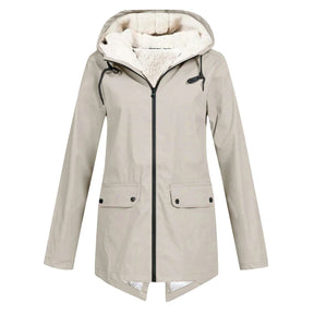 Dames Warme Parka met Capuchon en Rits | Lange & Gezellige Jas