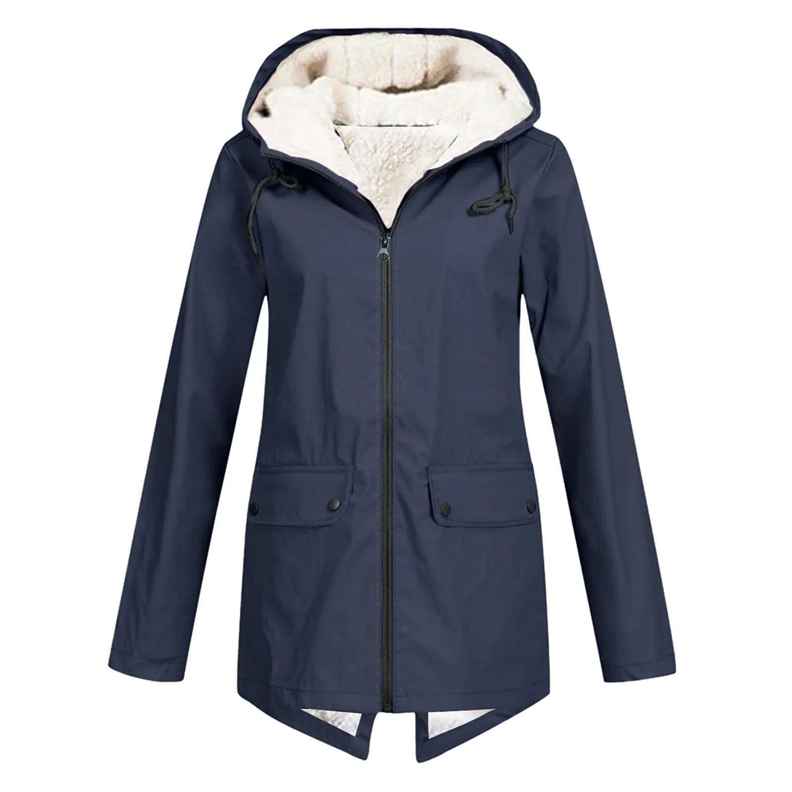 Dames Warme Parka met Capuchon en Rits | Lange & Gezellige Jas
