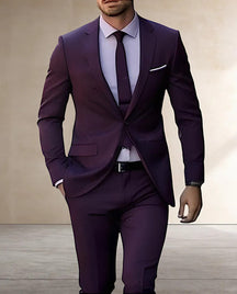 Pak Slim Fit Polyester voor Heren | Stijlvolle 2-delige Look | Lichtgewicht en Comfortabel