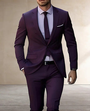 Pak Slim Fit Polyester voor Heren | Stijlvolle 2-delige Look | Lichtgewicht en Comfortabel
