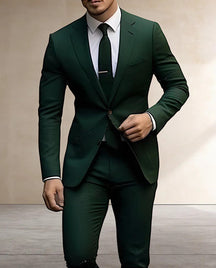 Pak Slim Fit Polyester voor Heren | Stijlvolle 2-delige Look | Lichtgewicht en Comfortabel