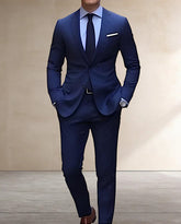 Pak Slim Fit Polyester voor Heren | Stijlvolle 2-delige Look | Lichtgewicht en Comfortabel