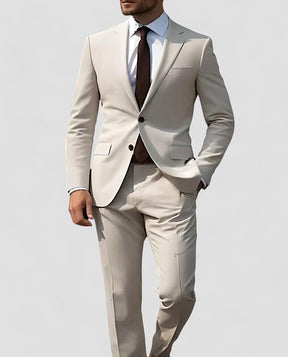Pak Slim Fit Polyester voor Heren | Stijlvolle 2-delige Look | Lichtgewicht en Comfortabel