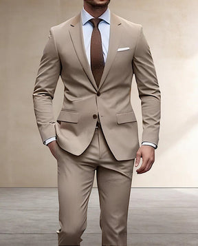 Pak Slim Fit Polyester voor Heren | Stijlvolle 2-delige Look | Lichtgewicht en Comfortabel