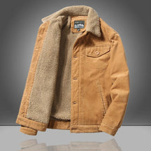 Heren Corduroy Winterjas met Sherpa Voering | Warme Buitenjas