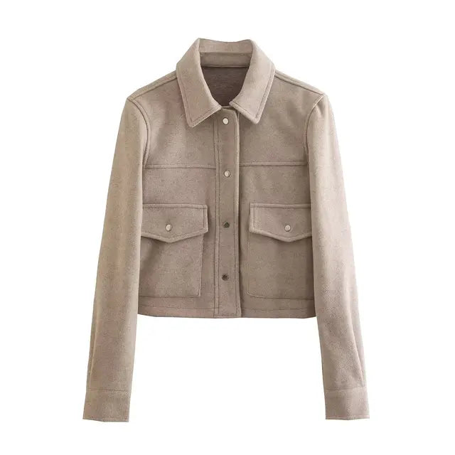 Dames Korte Blazer Jas | Elegante Getailleerde Bovenkleding