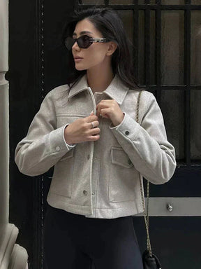 Dames Korte Blazer Jas | Elegante Getailleerde Bovenkleding