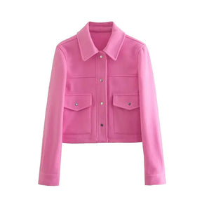 Dames Korte Blazer Jas | Elegante Getailleerde Bovenkleding