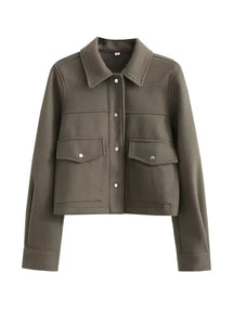 Dames Korte Blazer Jas | Elegante Getailleerde Bovenkleding
