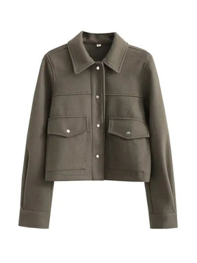 Dames Korte Blazer Jas | Elegante Getailleerde Bovenkleding
