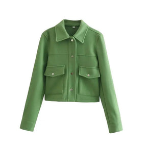 Dames Korte Blazer Jas | Elegante Getailleerde Bovenkleding