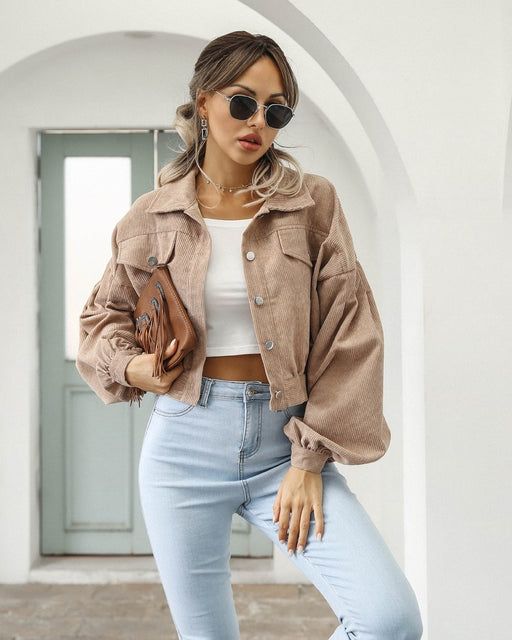 Dames Trendy Cropped Jas | Stijlvolle Korte Jas