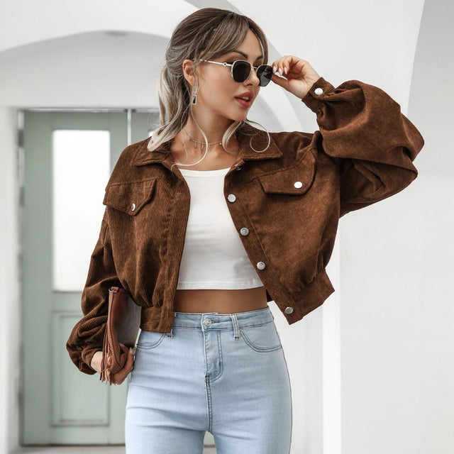 Dames Trendy Cropped Jas | Stijlvolle Korte Jas