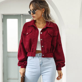 Dames Trendy Cropped Jas | Stijlvolle Korte Jas