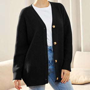 Dames Oversized Gebreid Vest Met Knopen | Casual Laagjesvest