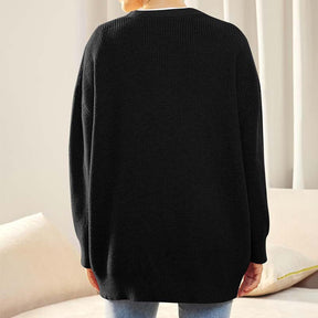 Dames Oversized Gebreid Vest Met Knopen | Casual Laagjesvest