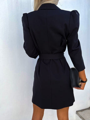 Elegante damesblazer met Lange Mouwen en Riem | Chic en comfortabel