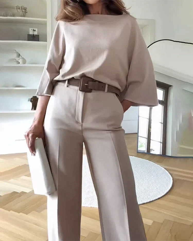 Dames Chique Twee-Delige Outfit | Stijlvolle Set