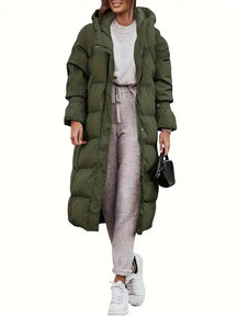 Dames Lange Winterjas met Capuchon | Stijlvolle & Warmte