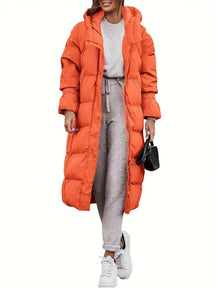 Dames Lange Winterjas met Capuchon | Stijlvolle & Warmte