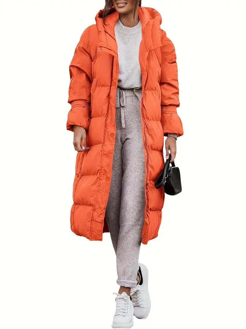 Dames Lange Winterjas met Capuchon | Stijlvolle & Warmte
