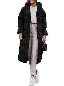 Dames Lange Winterjas met Capuchon | Stijlvolle & Warmte