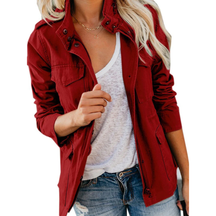 Dames Lichtgewicht Jas Met Rits | Casual Utility Bovenkleding