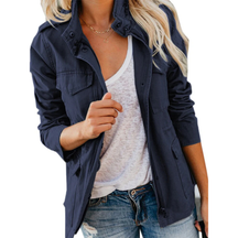 Dames Lichtgewicht Jas Met Rits | Casual Utility Bovenkleding