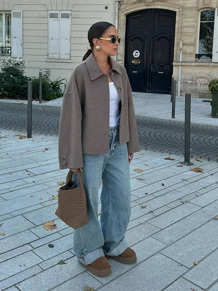 Dames Oversized Cardigan Jas met Knopen | Casual Chic Laagje