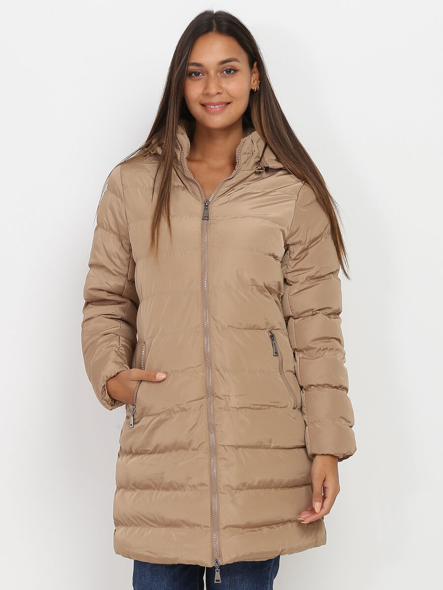 Dames Gewatteerde Winterjas met Capuchon | Warme Stijlvolle Buitenjas