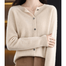 Dames V-Hals Gebreid Vest | Klassieke Knooptrui