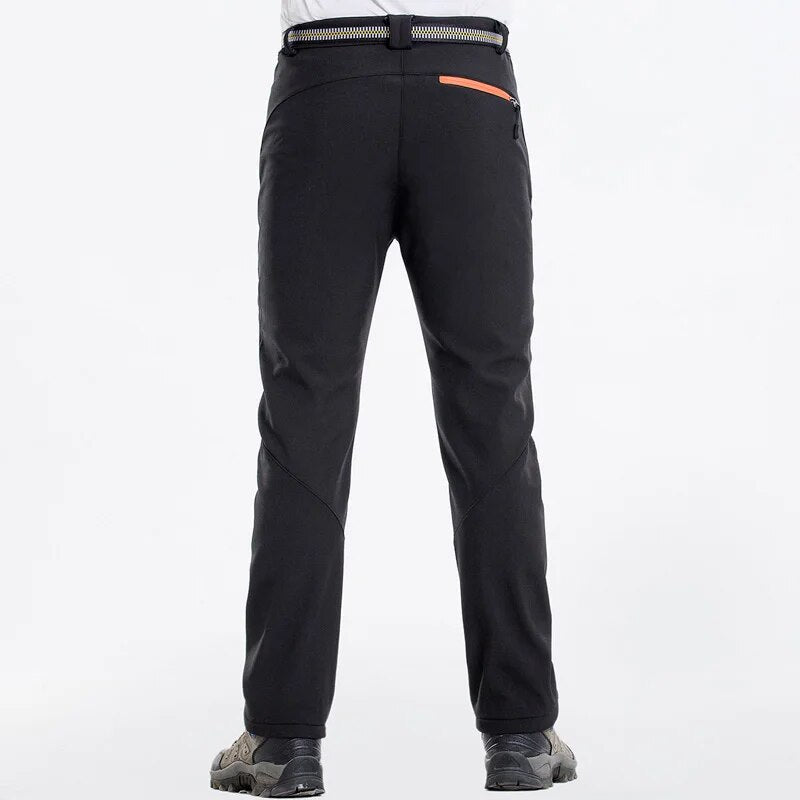 Heren Waterdichte Outdoor Broek | Gevoerde Tweekleurige Wandelbroek met Ritszakken