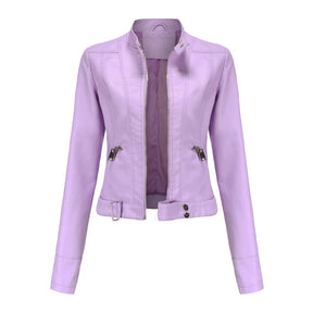 Dames Slim Fit Biker Jas | Met Zakken