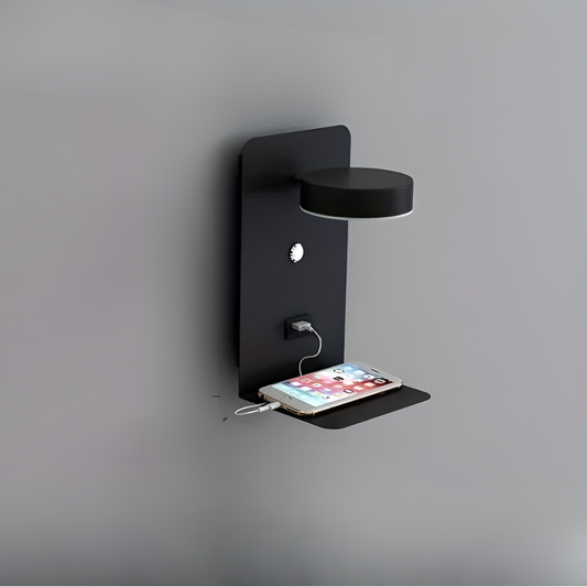 LumiShelf  - Wandplank met USB-oplader en Licht