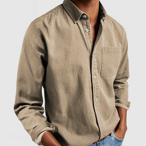 Elias - Heren Lange Mouwen Knopen Casual Shirt