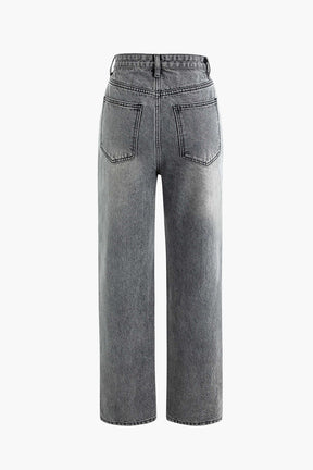 Sophie - Trendy High-Waist Jeans met Asymmetrische Sluiting