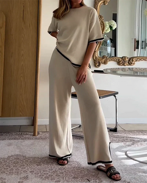 Dames Minimalistisch Tweedelig Set | Ontspannen Comfort