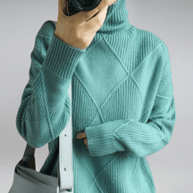 Dames Moderne Coltrui Gebreide Trui | Comfortabele Pasvorm