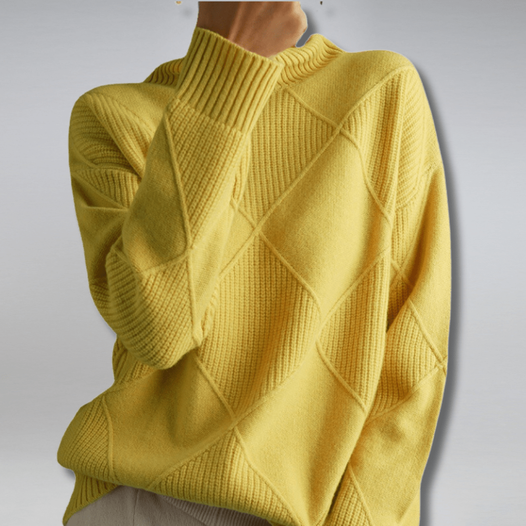 Dames Moderne Coltrui Gebreide Trui | Comfortabele Pasvorm