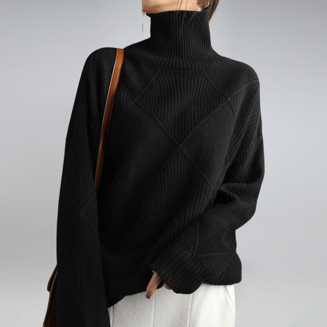 Dames Moderne Coltrui Gebreide Trui | Comfortabele Pasvorm