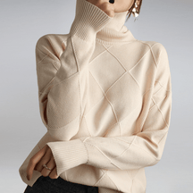 Dames Moderne Coltrui Gebreide Trui | Comfortabele Pasvorm