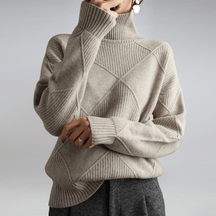 Dames Moderne Coltrui Gebreide Trui | Comfortabele Pasvorm